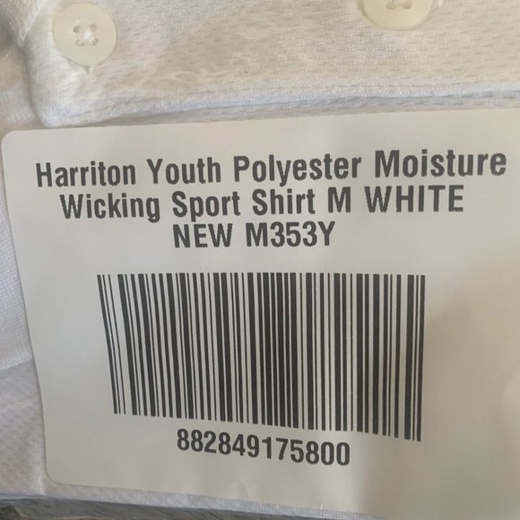 NWT HARRITON DOUBLE MESH SPORT SHIRT WHITE SMALL & MEDIUM - Picture 8 of 9